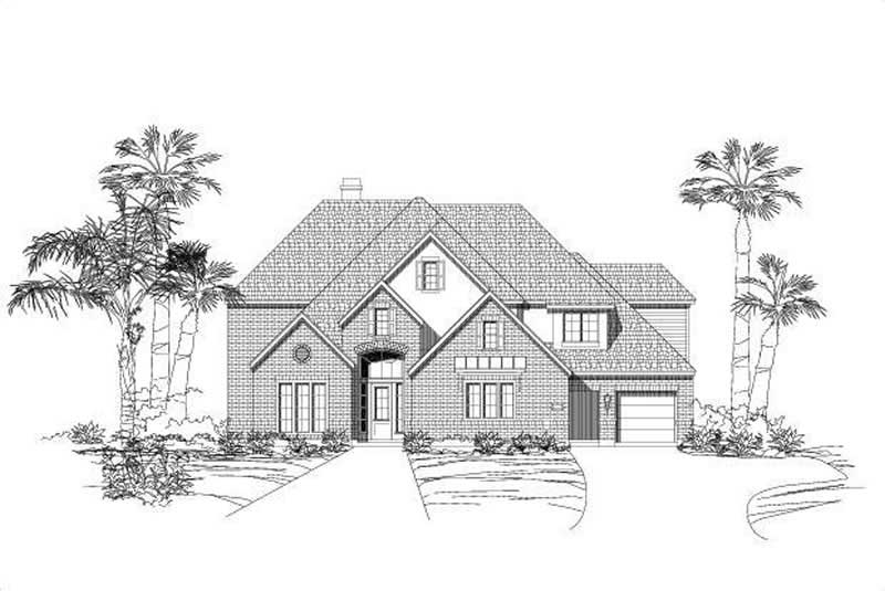4-Bedroom, 4474 Sq Ft Luxury Home Plan - 156-1763 - Main Exterior