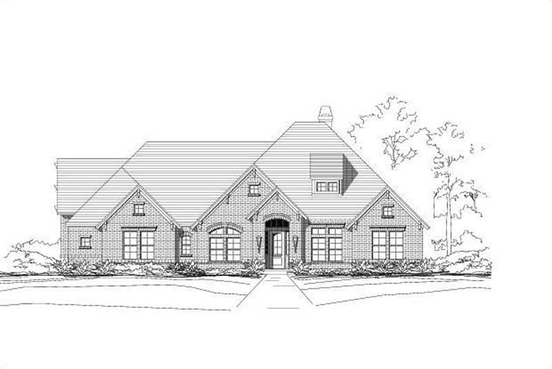 4-Bedroom, 3264 Sq Ft Ranch Home Plan - 156-1858 - Main Exterior