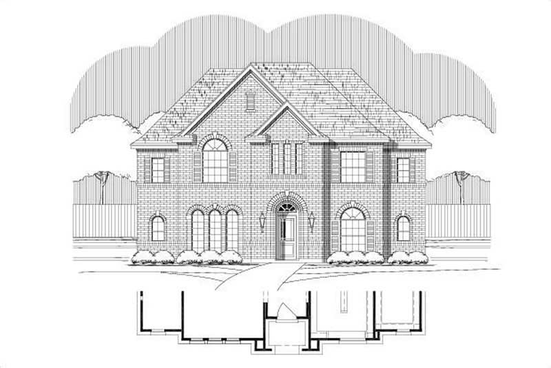 4-Bedroom, 3173 Sq Ft Traditional Home Plan - 156-1871 - Main Exterior