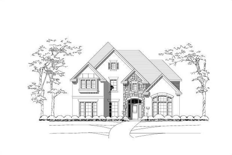 5-Bedroom, 4019 Sq Ft Luxury House Plan - 156-1940 - Front Exterior