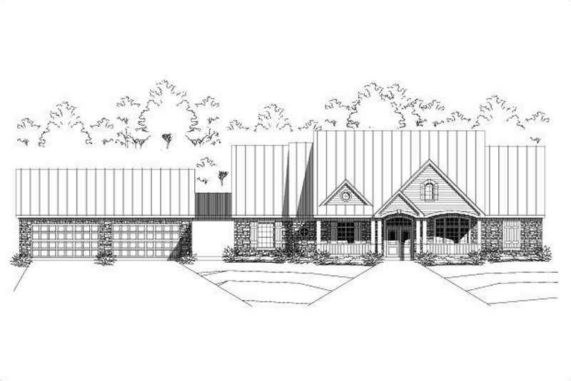 3-Bedroom, 2843 Sq Ft Country Home Plan - 156-1952 - Main Exterior