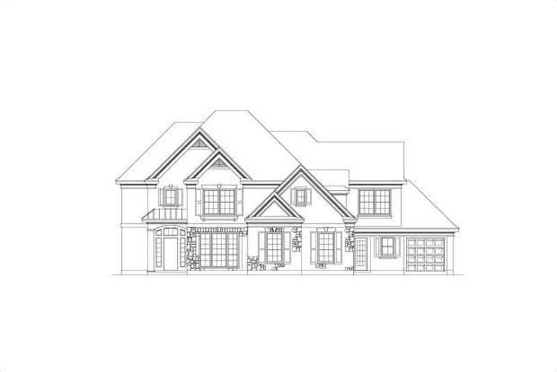 4-Bedroom, 3718 Sq Ft Luxury Home Plan - 156-1965 - Main Exterior