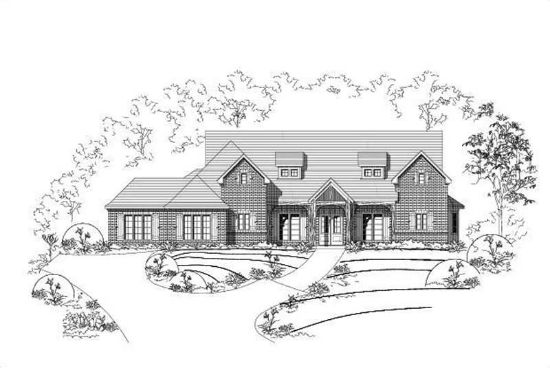 4-Bedroom, 3967 Sq Ft Country House Plan - 156-1976 - Front Exterior