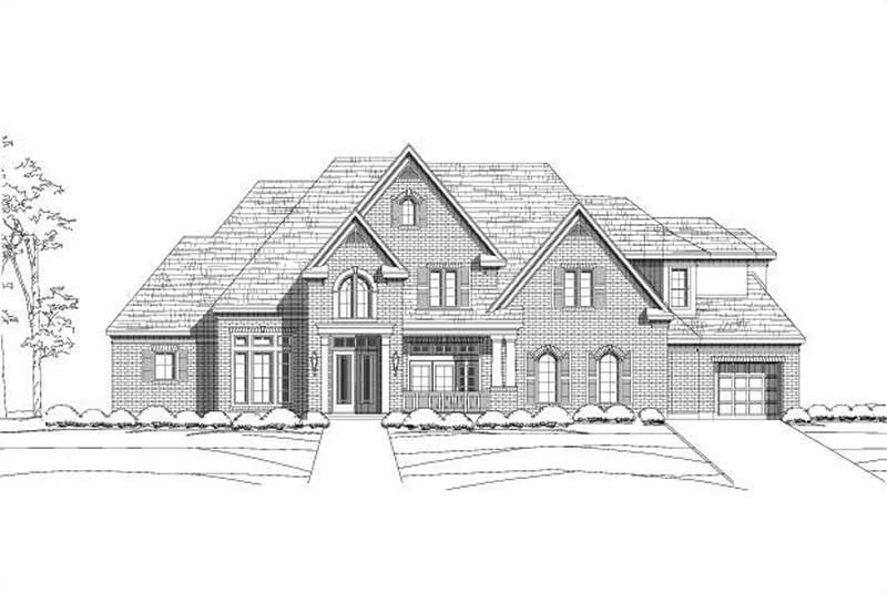 5-Bedroom, 5306 Sq Ft Luxury Home Plan - 156-1986 - Main Exterior