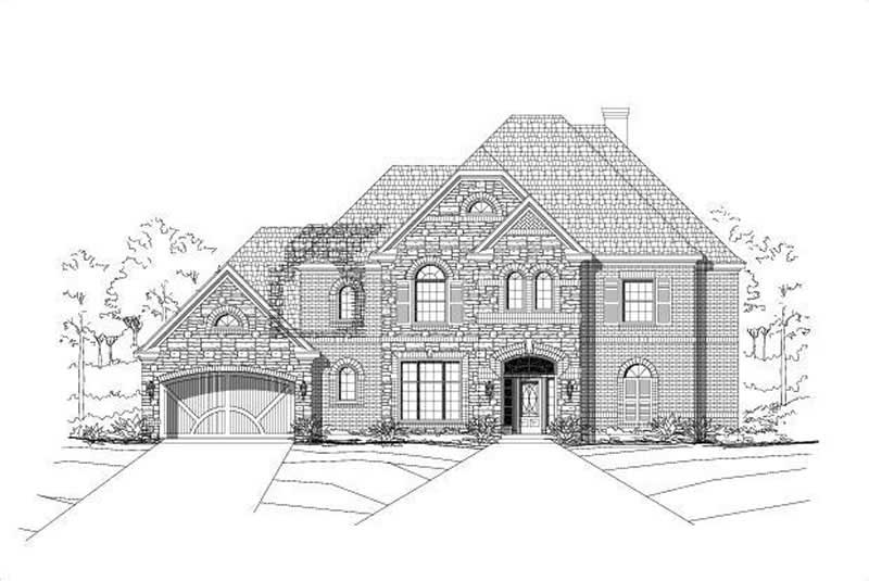 4-Bedroom, 4278 Sq Ft Luxury House Plan - 156-2058 - Front Exterior
