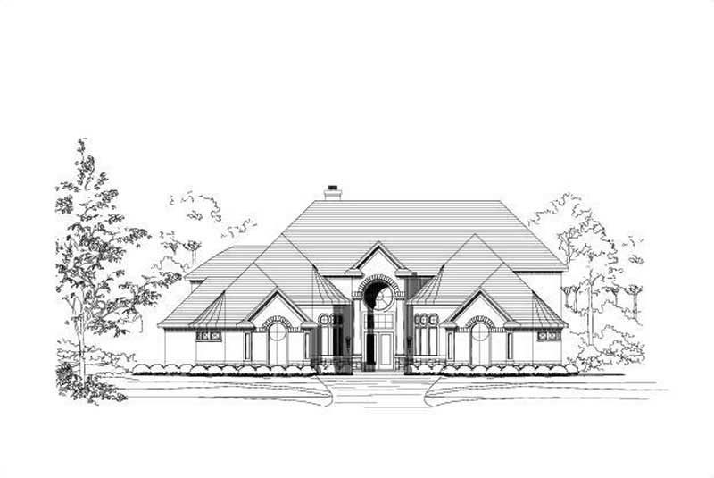 3-Bedroom, 4612 Sq Ft Luxury Home Plan - 156-2076 - Main Exterior