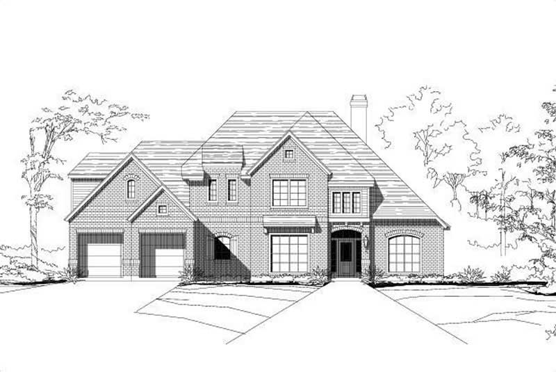 4-Bedroom, 3459 Sq Ft Luxury Home Plan - 156-2105 - Main Exterior