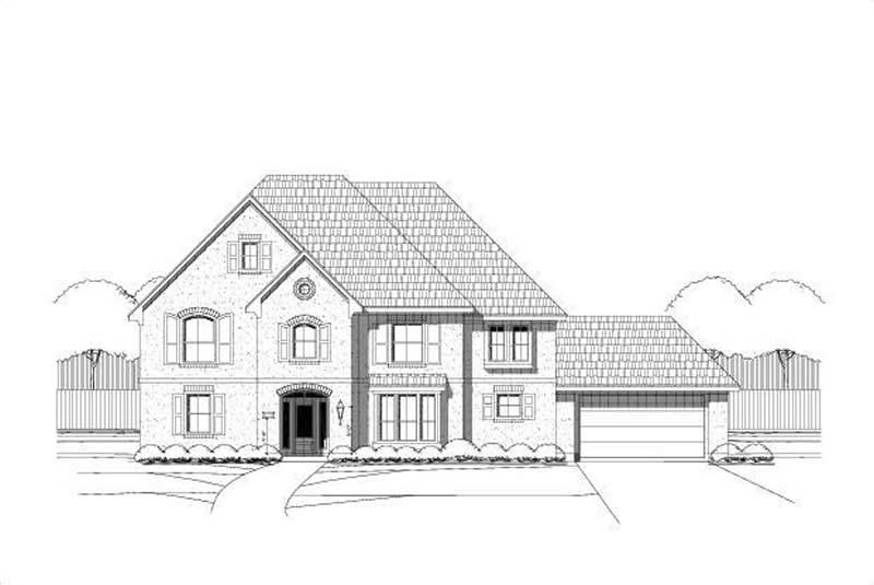 5-Bedroom, 4690 Sq Ft Luxury House Plan - 156-2128 - Front Exterior