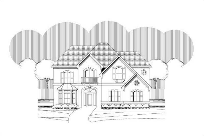 4-Bedroom, 3620 Sq Ft Mediterranean Home Plan - 156-2175 - Main Exterior