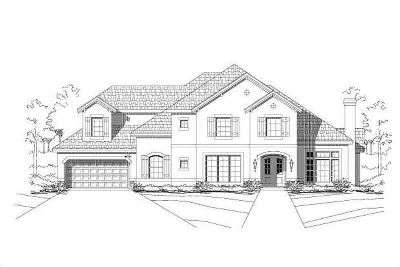 4-Bedroom, 3884 Sq Ft Luxury Home Plan - 156-2182 - Main Exterior