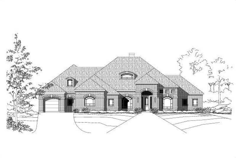 4-Bedroom, 3580 Sq Ft Luxury House Plan - 156-2239 - Front Exterior