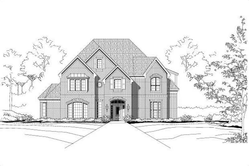 5-Bedroom, 4679 Sq Ft Luxury House Plan - 156-2241 - Front Exterior