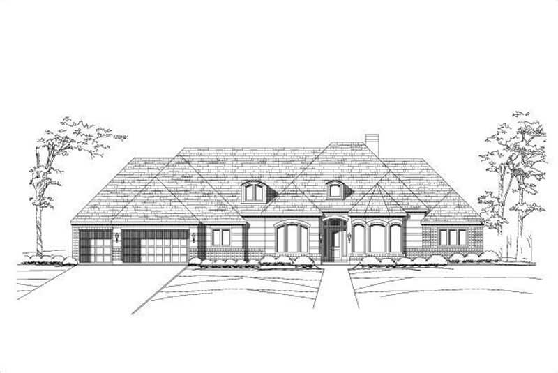 4-Bedroom, 3710 Sq Ft Luxury House Plan - 156-2244 - Front Exterior
