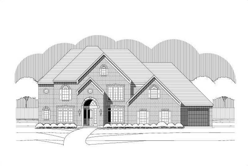 5-Bedroom, 5488 Sq Ft Luxury House Plan - 156-2258 - Front Exterior