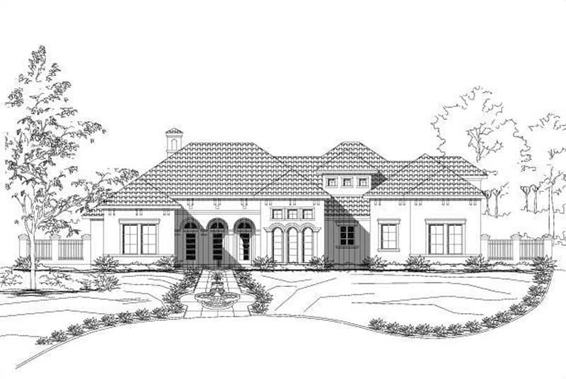 3-Bedroom, 2376 Sq Ft Mediterranean Home Plan - 156-2277 - Main Exterior
