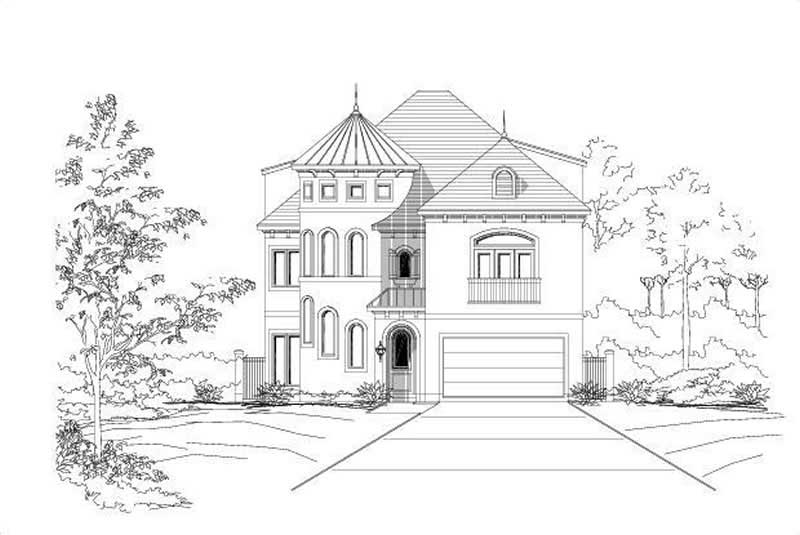 5-Bedroom, 4456 Sq Ft Mediterranean House Plan - 156-2301 - Front Exterior