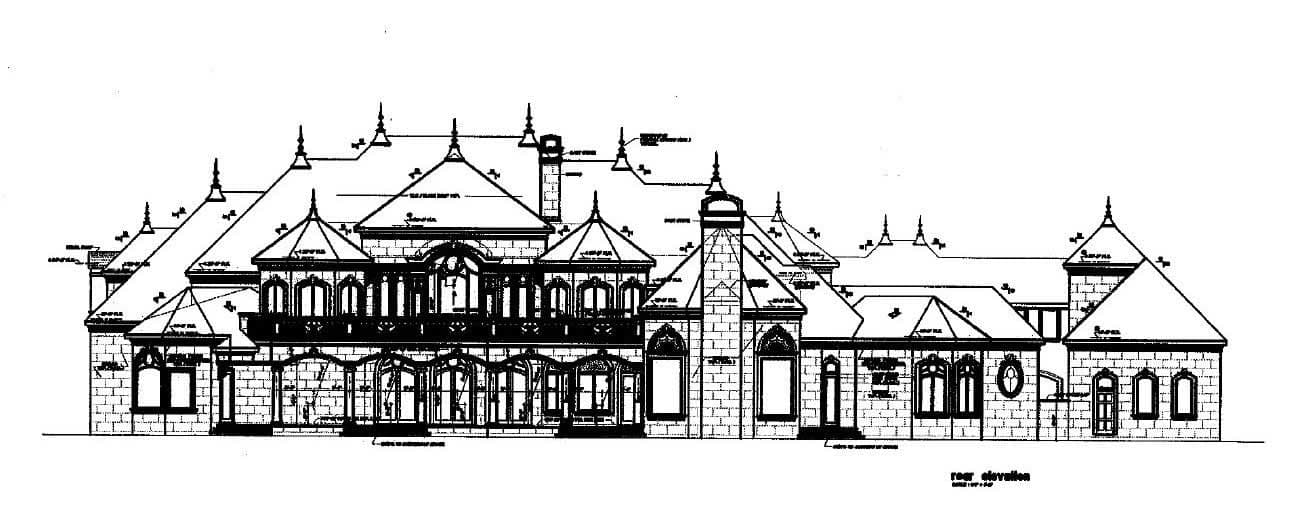 Home Plan Rear Elevation