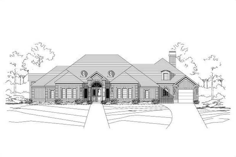 4-Bedroom, 3854 Sq Ft European Home Plan - 156-2325 - Main Exterior