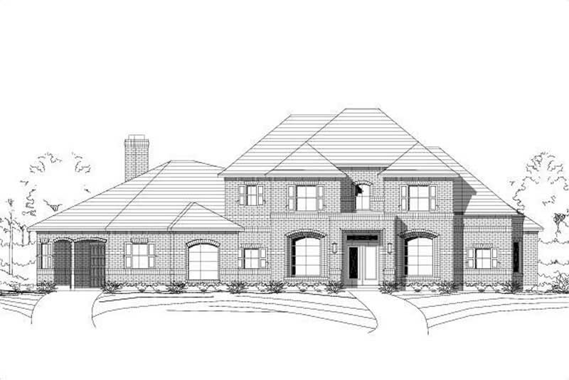 4-Bedroom, 4008 Sq Ft Luxury Home Plan - 156-2345 - Main Exterior
