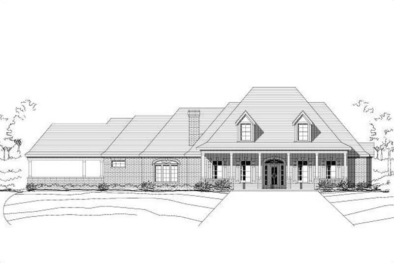 4-Bedroom, 3220 Sq Ft Country House Plan - 156-2346 - Front Exterior
