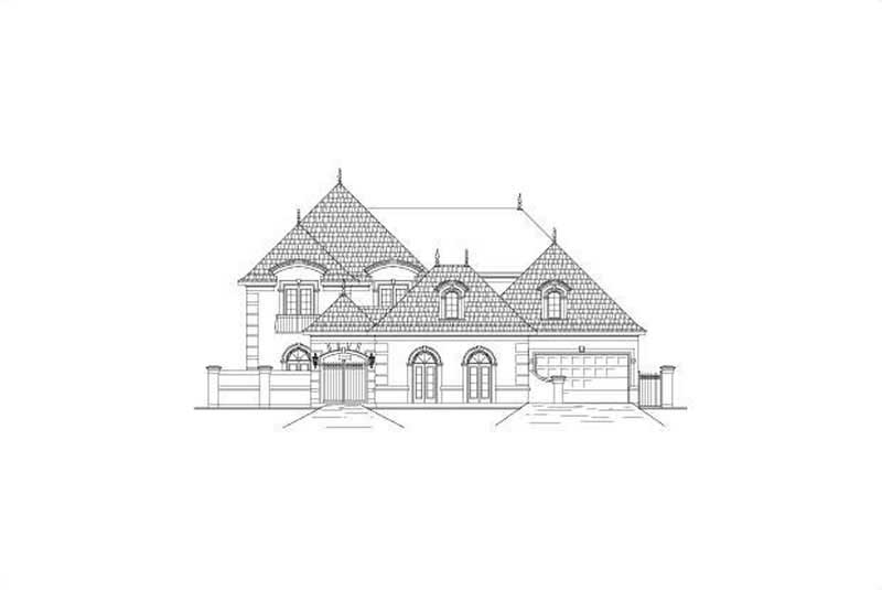 5-Bedroom, 5079 Sq Ft French House Plan - 156-2424 - Front Exterior
