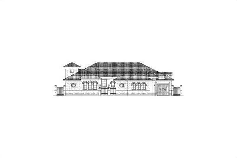 3-Bedroom, 3775 Sq Ft Mediterranean House Plan - 156-2425 - Front Exterior