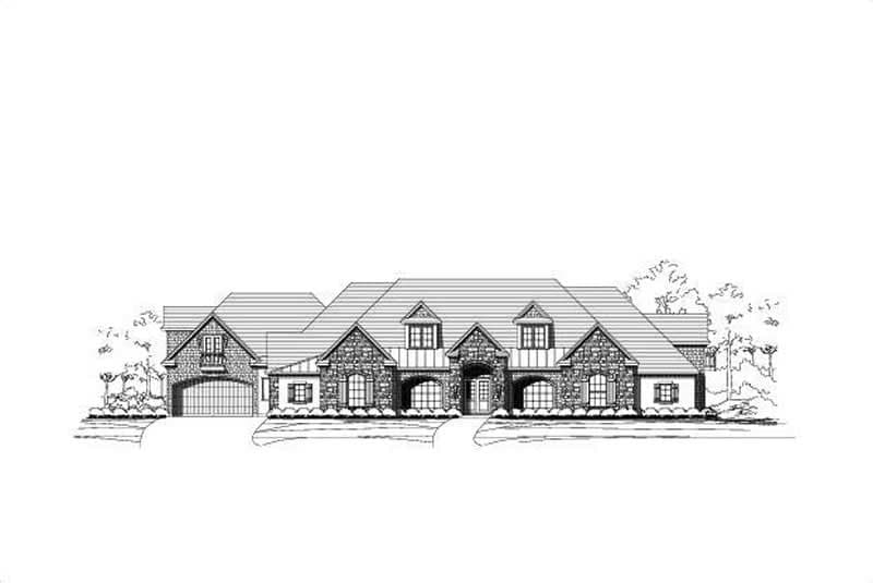 4-Bedroom, 6888 Sq Ft Craftsman Home Plan - 156-2454 - Main Exterior