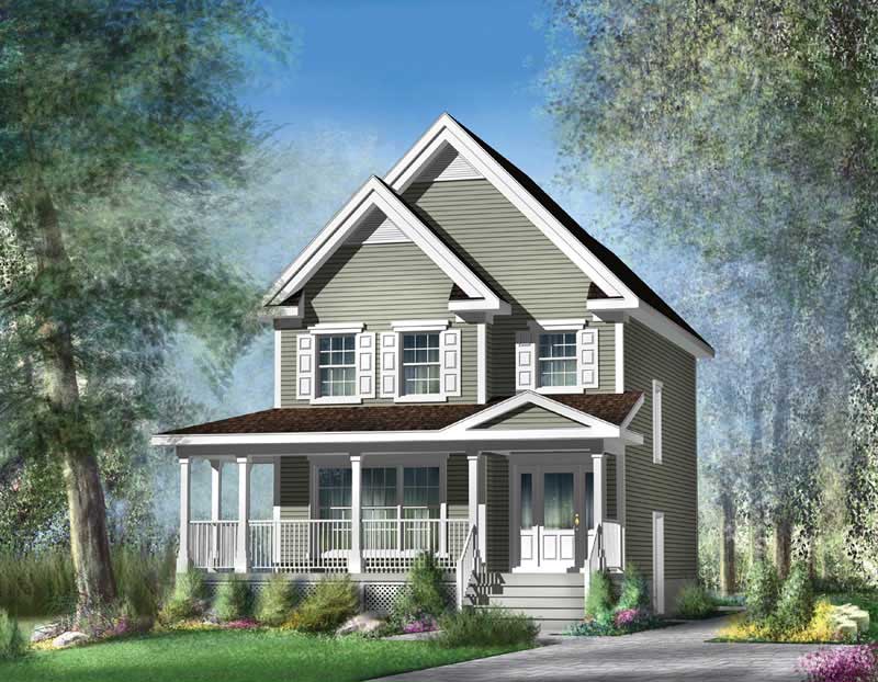 3-Bedroom, 1396 Sq Ft Country House Plan - 157-1090 - Front Exterior