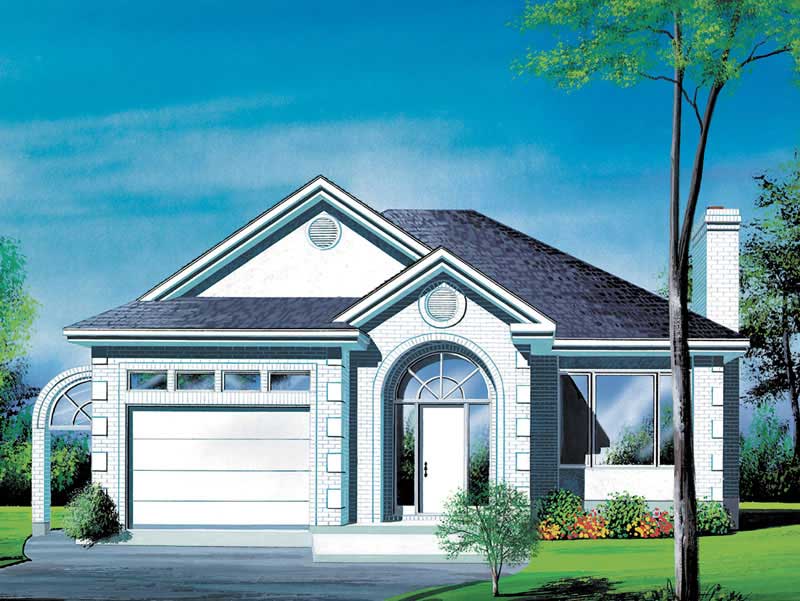2-Bedroom, 1255 Sq Ft Bungalow Home Plan - 157-1236 - Main Exterior