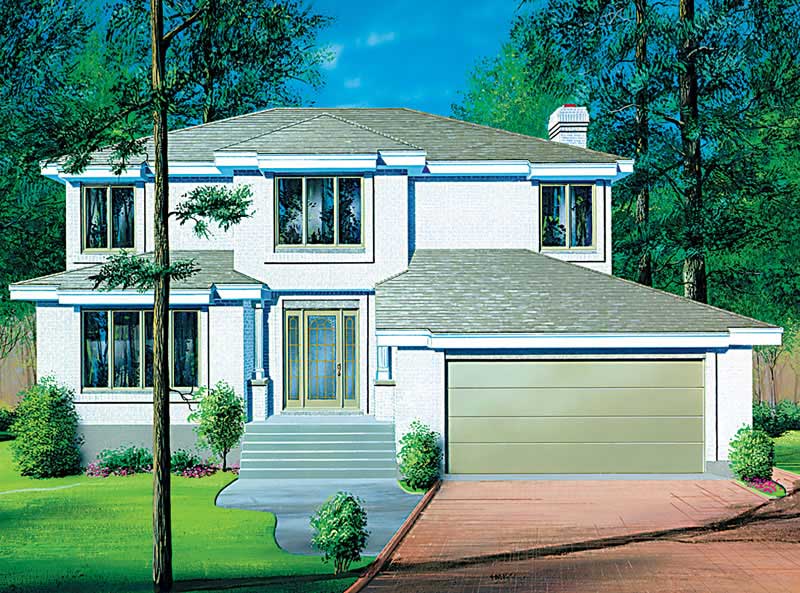 4-Bedroom, 2326 Sq Ft European House Plan - 157-1239 - Front Exterior