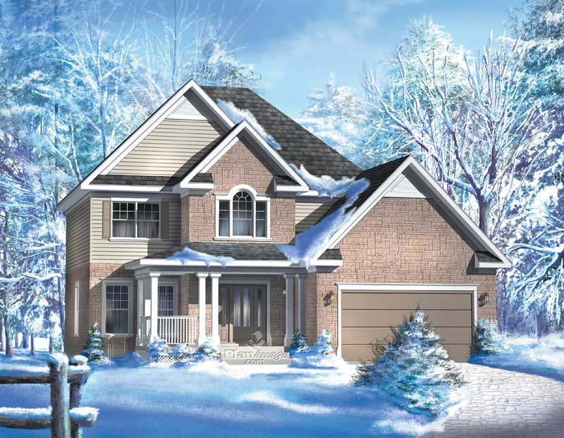 4-Bedroom, 2121 Sq Ft Multi-Level Home Plan - 157-1258 - Main Exterior
