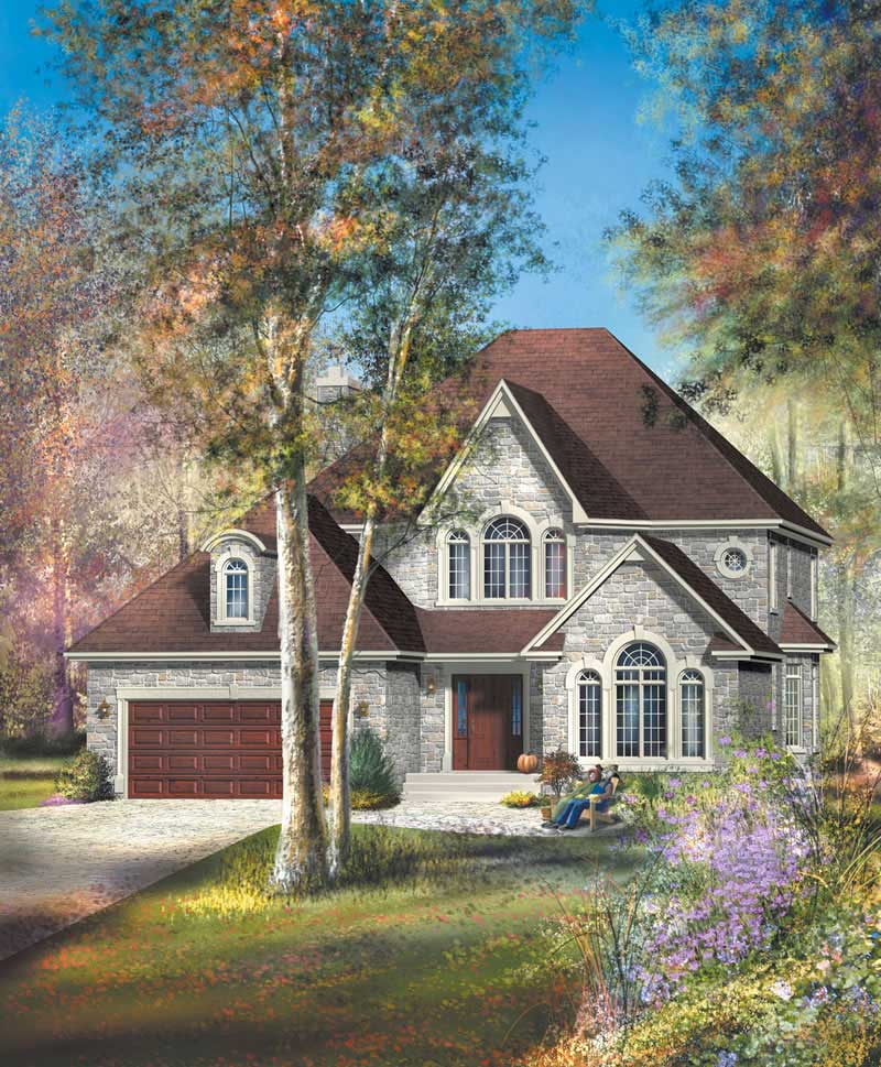 4-Bedroom, 2718 Sq Ft French Home Plan - 157-1259 - Main Exterior
