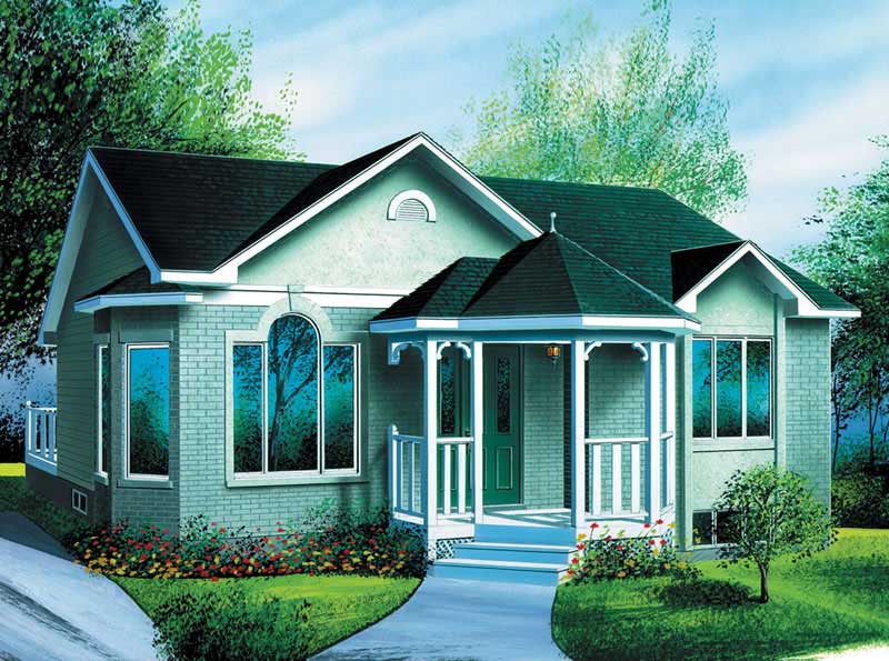 2-Bedroom, 971 Sq Ft Ranch Home Plan - 157-1312 - Main Exterior