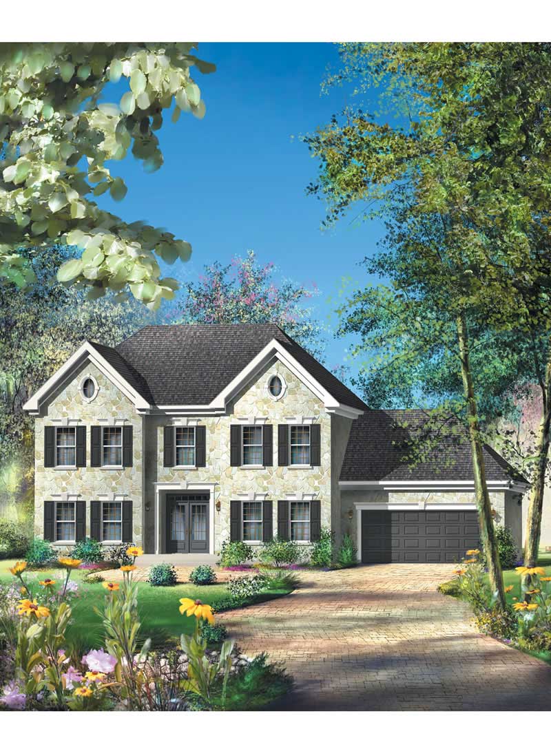 4-Bedroom, 4273 Sq Ft Luxury House Plan - 157-1315 - Front Exterior