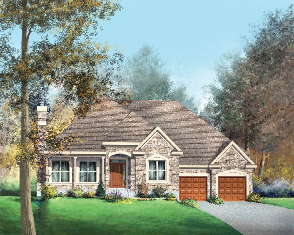 3-Bedroom, 1719 Sq Ft House Plan - 157-1343 - Front Exterior
