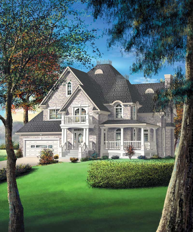 4-Bedroom, 3196 Sq Ft Multi-Level Home Plan - 157-1357 - Main Exterior