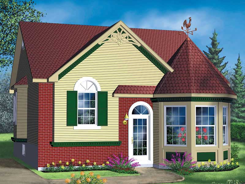 2-Bedroom, 1028 Sq Ft Bungalow Home Plan - 157-1389 - Main Exterior