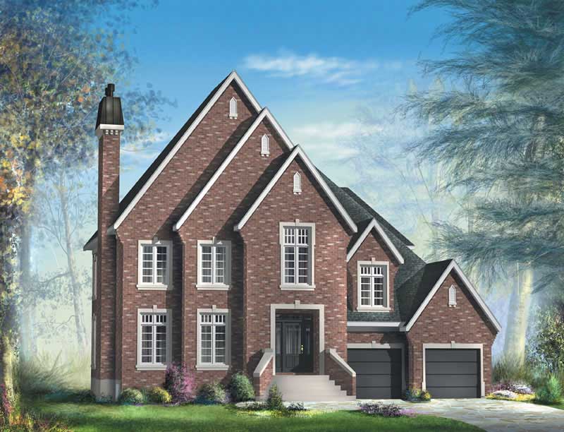 4-Bedroom, 3731 Sq Ft Multi-Level House Plan - 157-1401 - Front Exterior