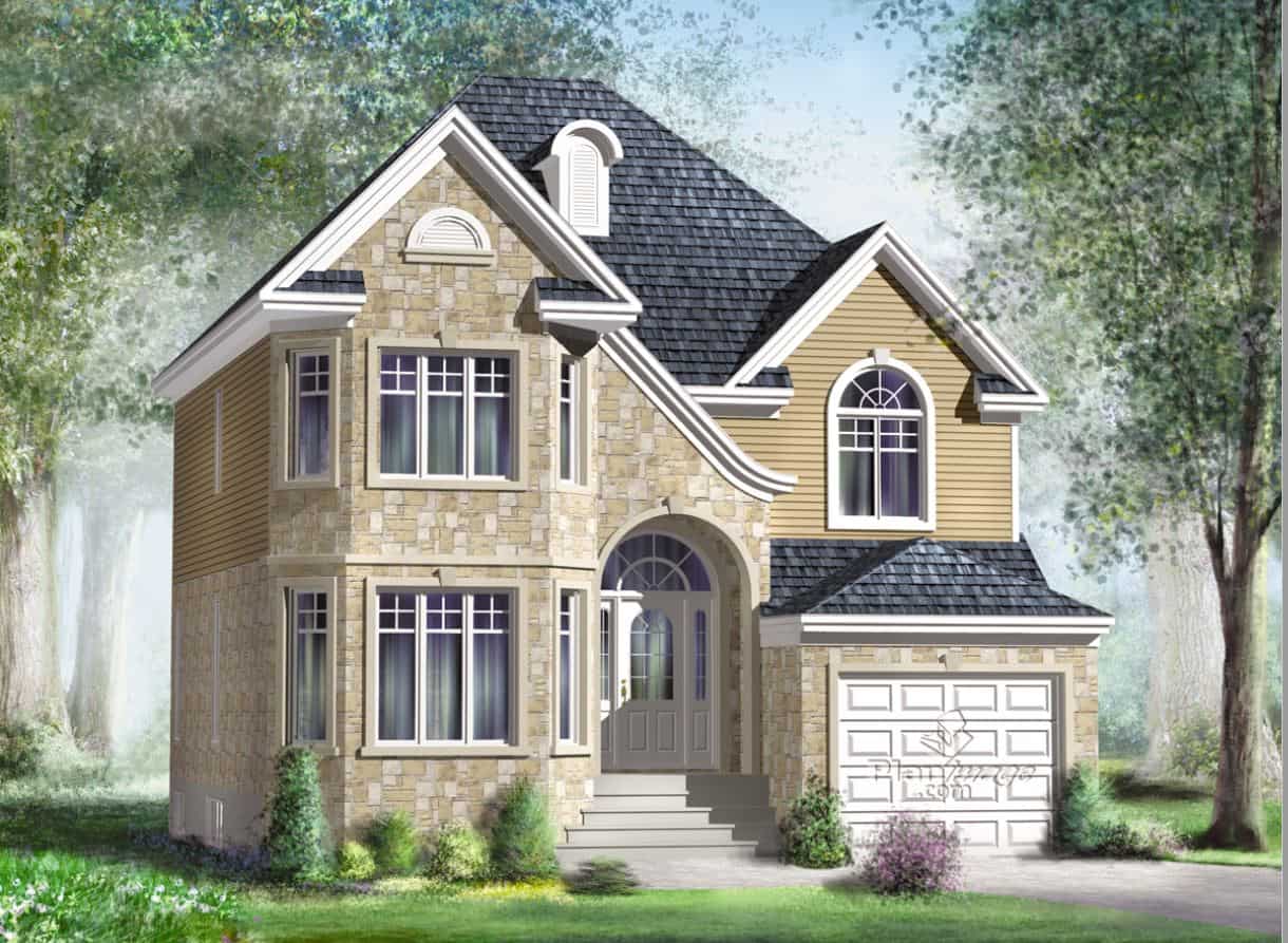 5-Bedroom, 1820 Sq Ft Multi-Level Home Plan - 157-1405 - Main Exterior