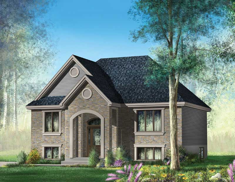 2-Bedroom, 921 Sq Ft Craftsman House Plan - 157-1406 - Front Exterior