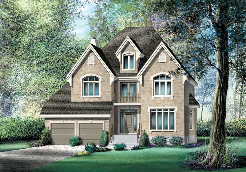 4-Bedroom, 3323 Sq Ft Multi-Level Home Plan - 157-1407 - Main Exterior