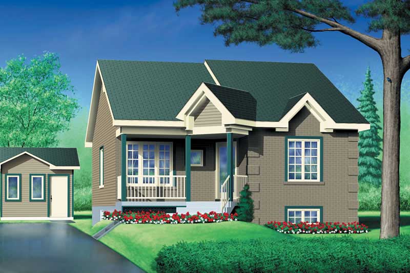 2-Bedroom, 966 Sq Ft Bungalow Home Plan - 157-1417 - Main Exterior