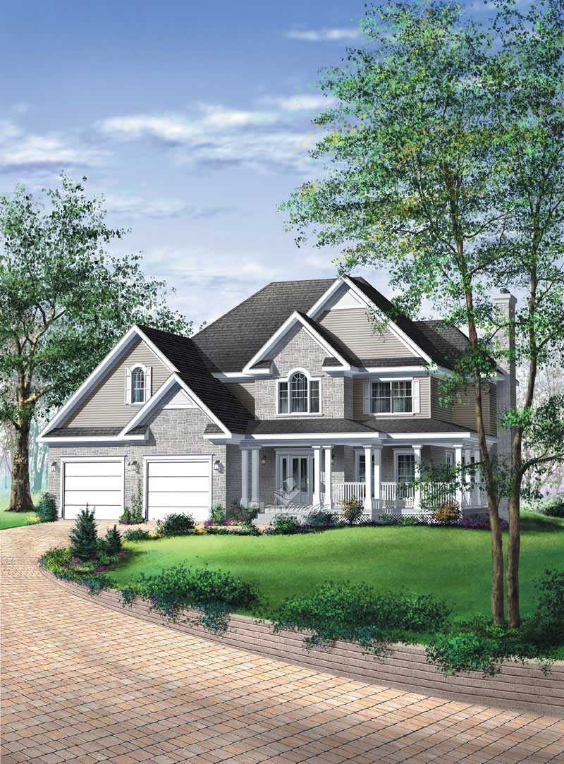 3-Bedroom, 2461 Sq Ft Multi-Level Home Plan - 157-1433 - Main Exterior
