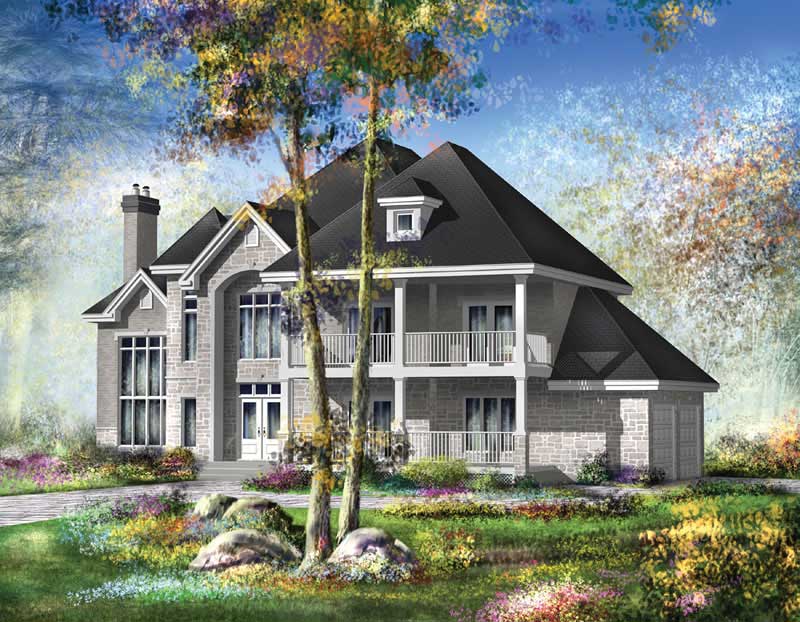 3-Bedroom, 4867 Sq Ft Luxury Home Plan - 157-1443 - Main Exterior