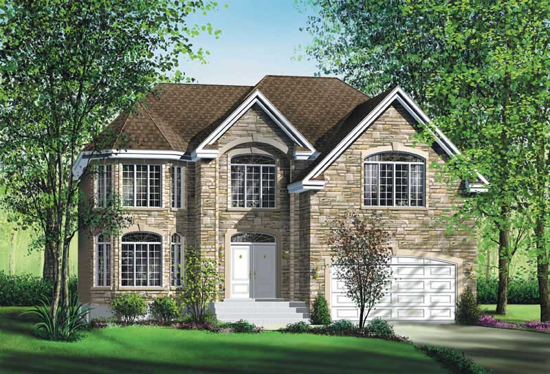 4-Bedroom, 3303 Sq Ft Multi-Level Home Plan - 157-1446 - Main Exterior
