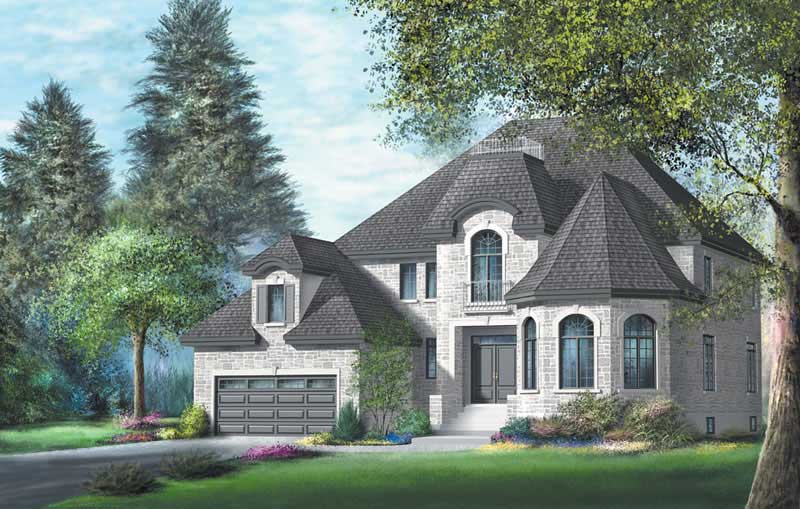 5-Bedroom, 3470 Sq Ft Multi-Level Home Plan - 157-1447 - Main Exterior