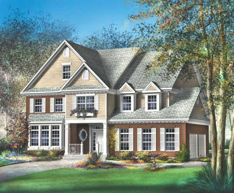 4-Bedroom, 5165 Sq Ft Luxury House Plan - 157-1460 - Front Exterior