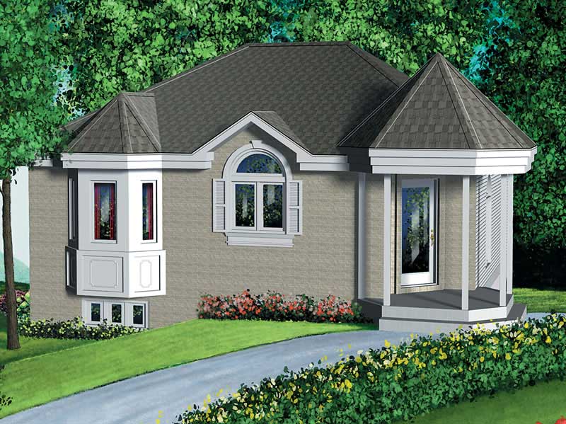 2-Bedroom, 889 Sq Ft Bungalow Home Plan - 157-1462 - Main Exterior