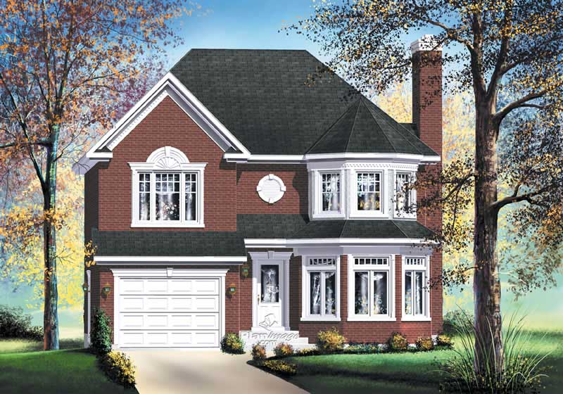 3-Bedroom, 1769 Sq Ft Multi-Level Home Plan - 157-1488 - Main Exterior