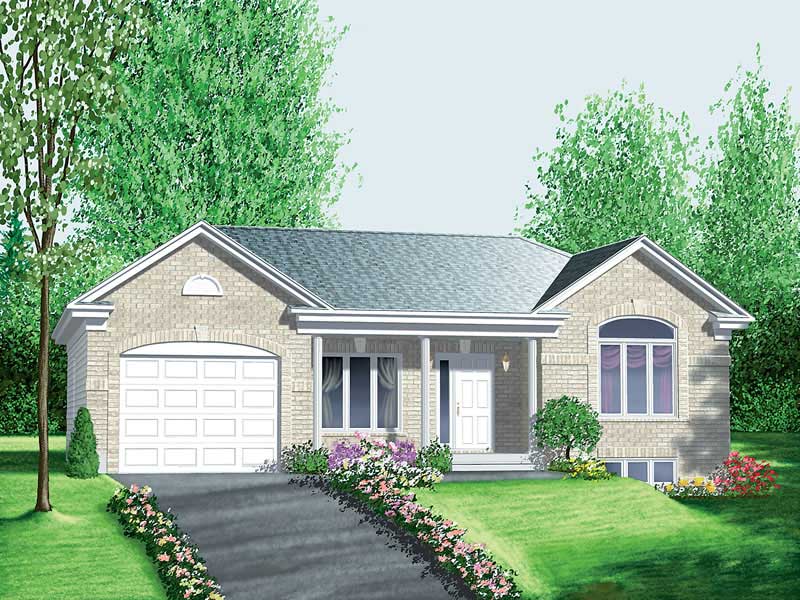 3-Bedroom, 1113 Sq Ft Ranch House Plan - 157-1547 - Front Exterior